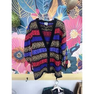 Vintage Koret Sweater Cardigan Unisex Retro Crosby Button-Down, Large